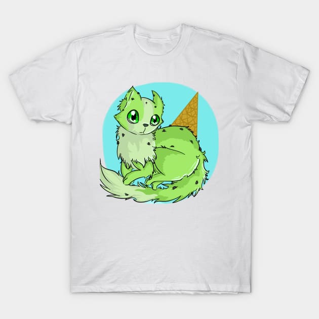 Mint Kitty T-Shirt by Make_them_rawr